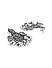 Fida Ethnic Silver Plated Oxidised Engraved Drop Earring For Women