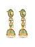 Fida Ethnic Gold Plated Turq Meenakari Kundan Jhumka Earrings For Women
