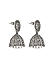 Fida Ethnic Silver Plated Floral Engraved Jhumka Earrings For Women