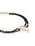 Fida Luxurious Gold Plated American Diamond Stones & Black Beads Bracelet For Women