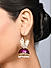 Fida Ethnic Purple Meenakari & Pearl Studded Hoop Jhumka Earring for Women