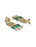 Fida Ethnic Gold Plated Green Beaded & Kundan Pearl Mughal Drop Earring For Women