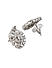Fida Ethnic Silver Plated CZ Stone Studded Paisley Stud Earring For Women