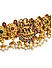 Fida Ethnic Gold Plated Red & Green Stone Studded Temple Barrette Hair Clip For Women