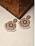 Fida Ethnic Purple Meenakari Pearl & Kundan Studded Circular Floral Drop Earring for Women