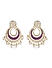 Fida Ethnic Purple Meenakari Pearl & Kundan Studded Chandbali Earring for Women