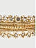 Set Of 9 Stones Beads Gold Plated Floral Bangles 