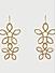 Gold Plated Contemporary Floral Drop Earring