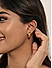 Gold Plated Minimal Textured Half Hoop Earring
