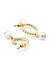 Pearl Gold Plated Classic Hoop Earring