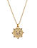 Initial Alphabet M Gold Plated Stones Personalized Pedant Necklace 