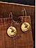 Gold Plated Spherical Drop Earring