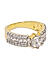 Women Gold-Toned White Wander Love Band Ring