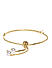 Gold-Toned Metal Gold-Plated Bangle-Style Bracelet