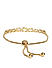 Gold-Toned Metal Gold-Plated Stone Studded Bracelet