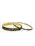 Set of 4 Gold-Plated Green Stone-Studded Bangles