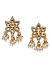 Women Gold-Toned Floral Drop Earrings