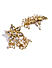 Women Gold-Toned Floral Drop Earrings