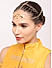 Gold-Toned Off-White Beaded Enamelled Reversible Matha Patti
