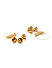 Gold-Toned White Circular Drop Earrings