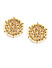 Kundan Beads Gold Plated Floral Stud Earring