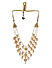 Gold-Toned White Beaded Statement Necklace