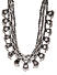 Mirror Ghungroo Silver Plated Oxidised Multistrand Necklace
