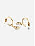 Toniq Gold Plated Pearl Heart Shape Set Of 6 Drop Hoop Earrings for Women