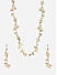 Toniq Gold Plated Partywear Leaf Engraving Necklace With Hook Earring Jewellery Set for Women