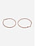 Toniq White Rose Gold Plated CZ Stone Studded Party Wear Alloy Hoop Earrings For Women