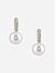 Toniq Gorgeous White Gold Plated Floral Pearl Fusion Wear Alloy  Earrings For Women