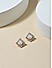 Toniq White Gold Plated Geometric Shape Pearl Daily Wear Alloy Earrings For Women