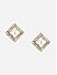 Toniq White Gold Plated Geometric Shape Pearl Daily Wear Alloy Earrings For Women