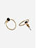 Toniq Casual Gold Plated Black Color stone Round shape Stud Earrings for Women