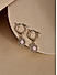 Toniq Pink Gold Plated  Square CZ Stone Studded Drop & Dangler Earrings For Women