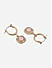 Toniq Pink Gold Plated  Square CZ Stone Studded Drop & Dangler Earrings For Women
