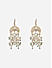 Toniq Pastel Green Gold Plated Floral Beads Hook Drop & Dangler Earrings For Women