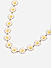 Toniq Delightful White Gold Plated Floral Enamel Choker Necklace For Women