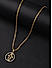 The Bro Code Gold Plated Stone Studded Ganesh Pendant Necklace for Men