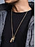 The Bro Code Gold Plated Triple Charm Pendant Necklace for Men