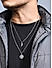 The Bro Code Silver Plated Compass Layered Necklace for Men