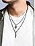 The Bro Code Black Coss & Wings Layered Necklace for Men