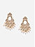 Fida Gold Plated White Kundan Pearl ChandBali Earrings for Women