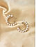 Toniq Elegant White Gold Plated Pearl Fusion Wear Alloy Hoop Earring For Women