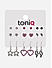 Toniq Gold Plated Multicolour Stone Studded Star Heart & Round Shape Set Of 9 Earrings For Women