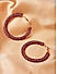 Toniq Beautiful Hot Pink Gold Plated Beads Party Wear Hoop Earring For Women