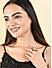 Toniq Attractive Gold Plated Green Colour Stone Studded Festive Special Finger Rings For Women Size - 17
