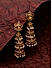 Ethnic Indian Traditional Gold Pearl Embellished Jhumka Earrings For Women