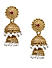 White Pearls Gold Plated Temple Layered Jhmuka Earrings