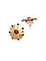 Ruby Emerald Gold Plated Floral Stud Earrings